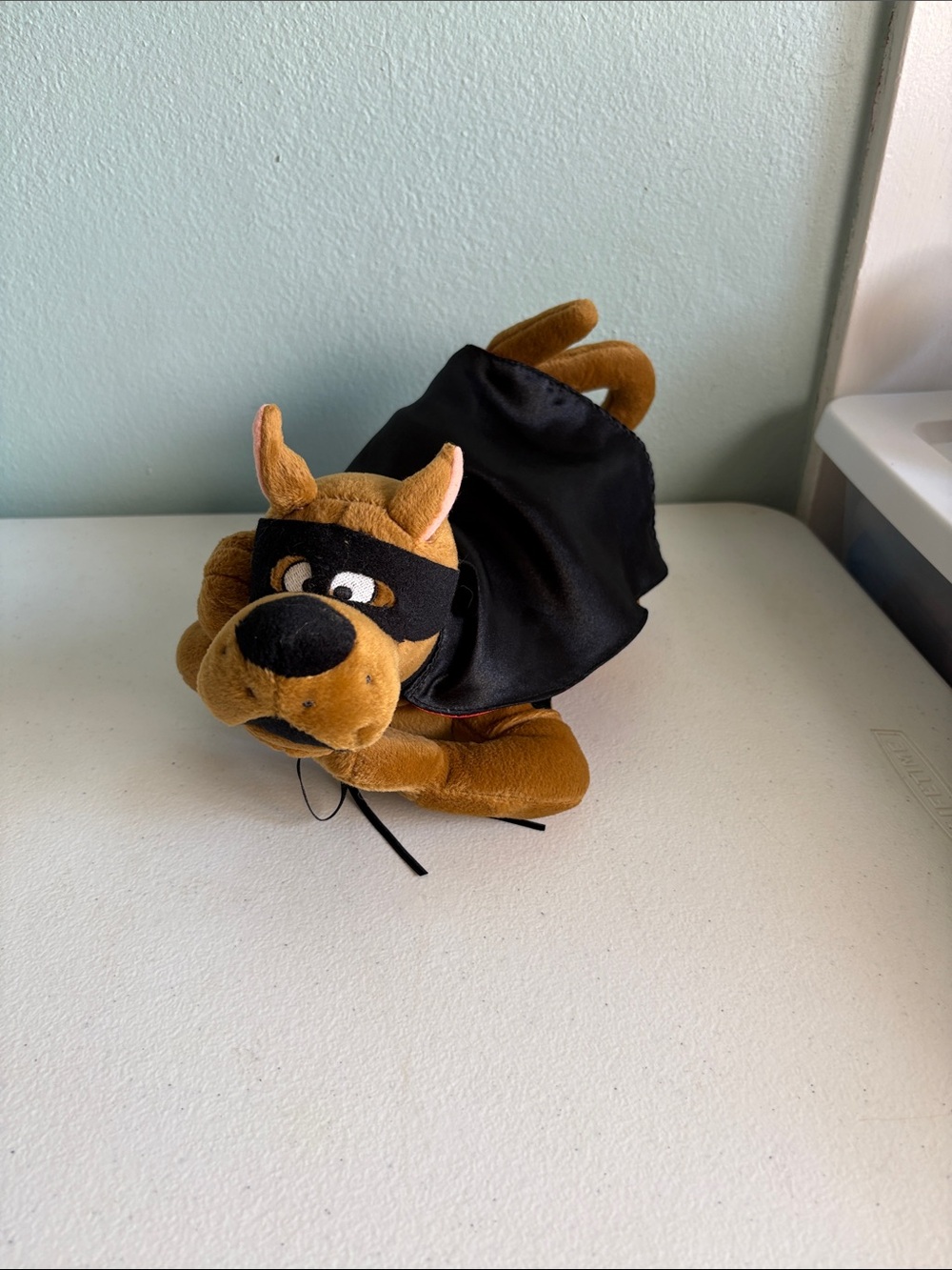 Talking Scoobie Doo Plush Dog with Black Cape and Mask